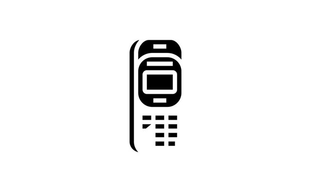 mobile phone technology glyph icon animation