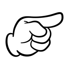 Retro Four-Fingered Cartoon Hand.