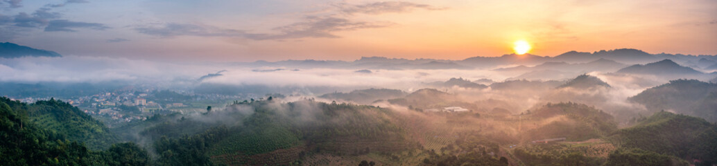 Bac Kan city, Vietnam in early morning
