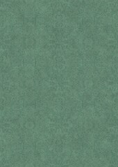 Fototapeta premium Hand-drawn unique abstract symmetrical seamless ornament. Dark semi transparent green on a light cold green background color. Paper texture. A4. (pattern: p06e)