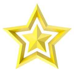 3D star. 3D illustration.