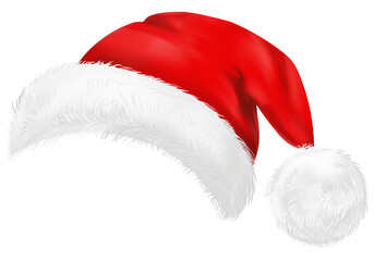 Santa Claus red hat. Christmas hat isolated. - 549749958