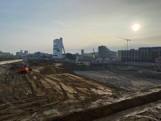 Milan, Italy - November 19, 2022: street view of the construction site for Olympic Games of 2026 in Milan, no people are visible. - 549750316