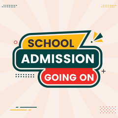 school admission going on banner abstract school college coaching clipart