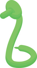 Balloon snake icon isometric vector. Animal toy. Party shape