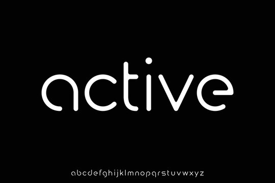 Modern display font vector minimalist design