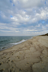 Sandy beach Baltic Sea Curonian spit.