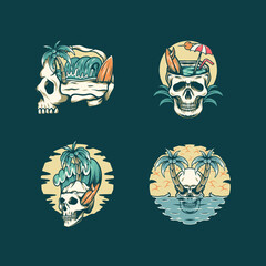 Skull Summer Illustration Pack 3