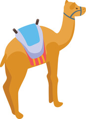 Camel desert icon isometric vector. Arabian tent. Arab islamic