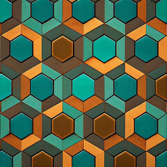 Fototapeta na wymiar Colorful Geometric Tiles