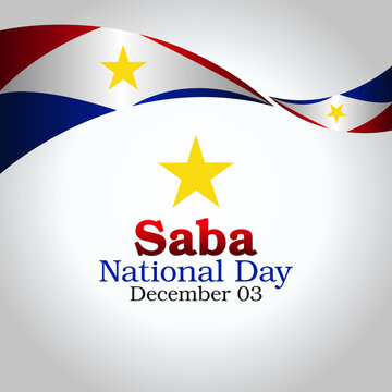 vector graphic of saba national day good for saba national day celebration. flat design. flyer design.flat illustration.
