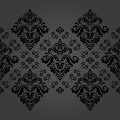 Classic seamless pattern. Damask orient dark ornament. Classic vintage background. Orient ornament for fabric, wallpaper and packaging