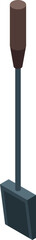 Furnace shovel icon isometric vector. House fire. Air flame