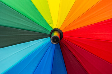 Background detail with multicolored umbrella