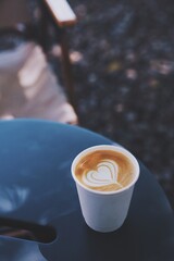 cup of coffee on the table