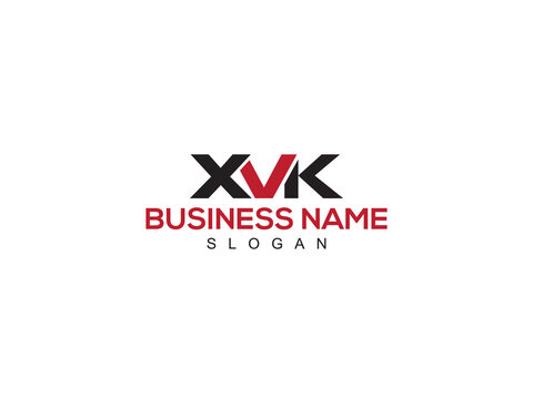 Awesome XVK x v k Three Letter Logo Icon Vector Stock Image