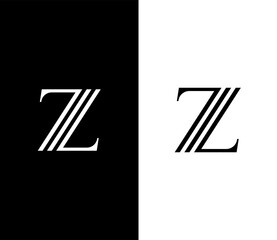 Letter Z logo. Elegant initial Z monogram. Vector logo design template	
