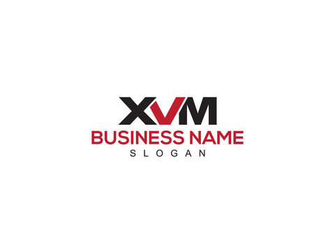 Awesome XVM x v m Three Letter Logo Icon Vector Stock Image