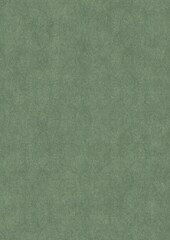 Hand-drawn unique abstract symmetrical seamless ornament. Dark semi transparent green on a light warm green background color. Paper texture. A4. (pattern: p09e)