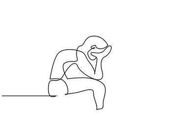 man cry sad alone with depression one line