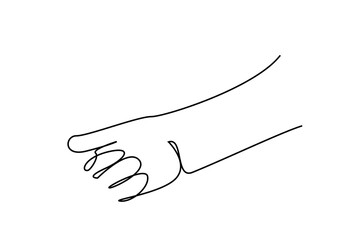 human arm hands friendly approach. hand asks do you have money