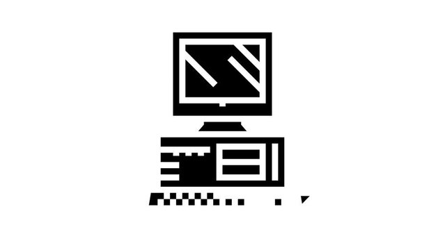 computer pc technology glyph icon animation