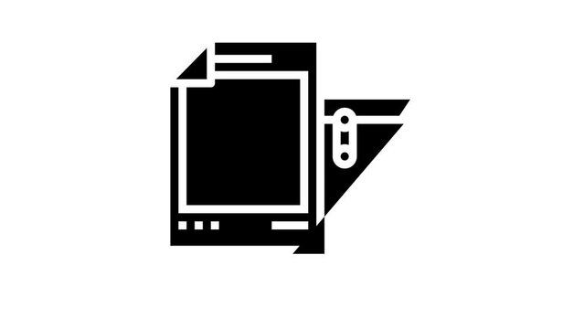 bond paper list glyph icon animation