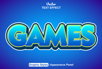 Games text effects with graphic style and editable.
