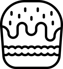 Sweet food icon outline vector. Cake idea. Raisin slice