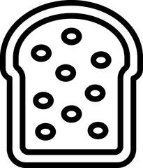 Easter panettone icon outline vector. Cake food. Bake cream