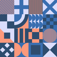 Fototapeta premium Geometric Bauhaus Pattern design. Abstract Background design template. Vector Shape and modern art. 