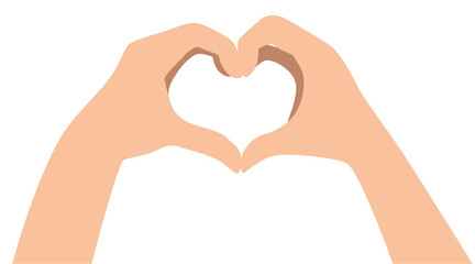 Fototapeta premium Hand with heart and other hand actions vector flat graphic design illustration