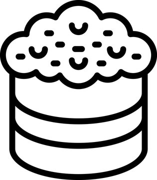 recommend clip art: Panettone icon outline vector. Cake bread. Idea food