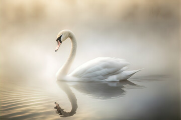 Reflected swan.