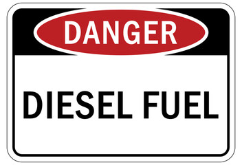 Flammable material diesel fuel sign