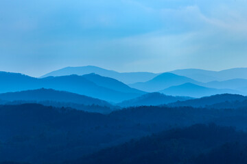 Fototapeta premium mountains in fog