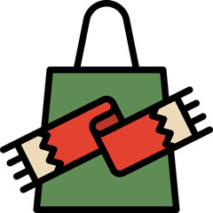 winter sale line filled icon