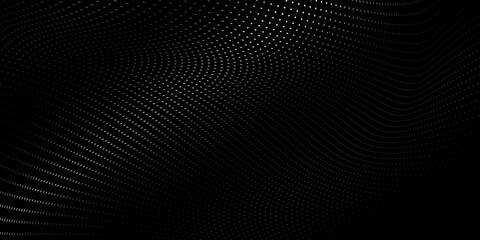 Abstract digital wave of particles. Futuristic point wave. Technology background 