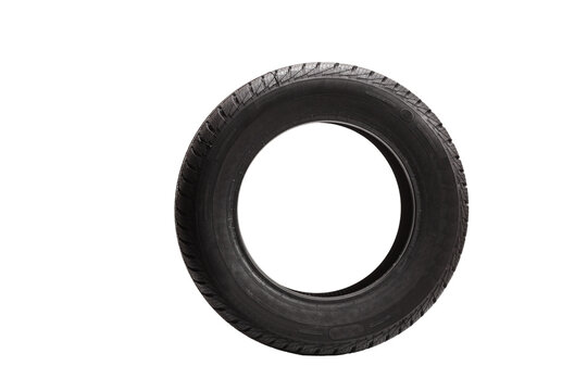 Studio shot of a vehicle tire