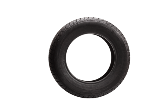 Studio shot of a vehicle tire