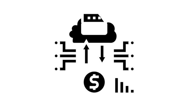 regtech electronic equipment glyph icon animation