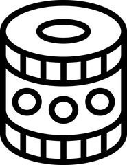 Cambodia drums icon outline vector. Travel culture. Skyline asean