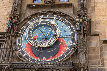 Fototapeta na wymiar Prague Czech Republic . Clock 