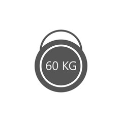 Weight icon. Kilogram dumbbell vector icon illustration sign - 549775736