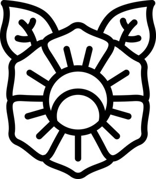 recommend clip art: Cambodia flower icon outline vector. Travel culture. Temple map