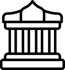 Temple costume icon outline vector. Travel culture. Skyline national