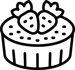 Cream cheesecake icon outline vector. Cake dessert. Sweet pie