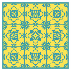 Colorful Mexican ceramic tiles.  Ceramic paint floor, ornament,