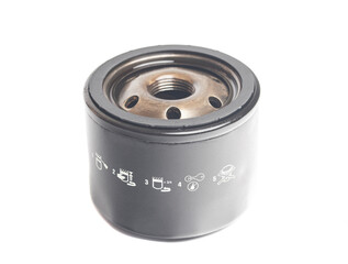 Car oil filter isolated on white background
