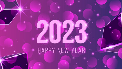 New Year 2023 Festivity Background EPS 10 Vector With Text Space On A Purple Background Vector illustration Celebrating